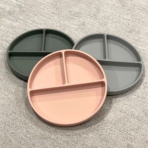 3x MUSHIE Divided Silicone Suction Plates